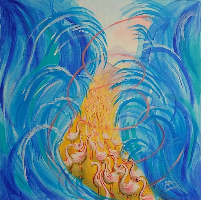 You led your people, a painting by Mandy Patterson